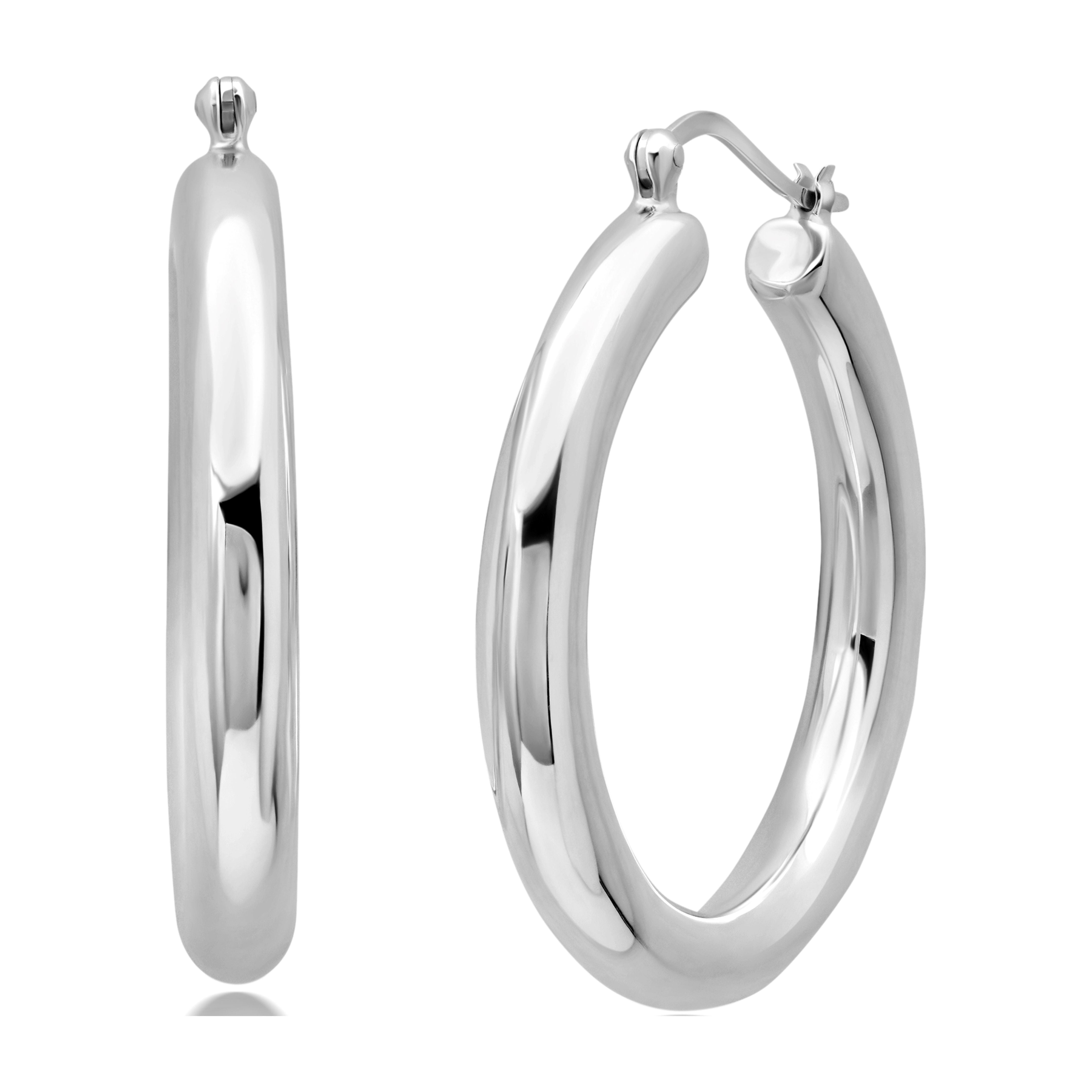 Sllaiss 925 Sterling Silver Endless Large Hoop Earrings for Women Round  Diamond-Cut Hoop Earrings Hypoallergenic price in UAE | Amazon UAE | kanbkam